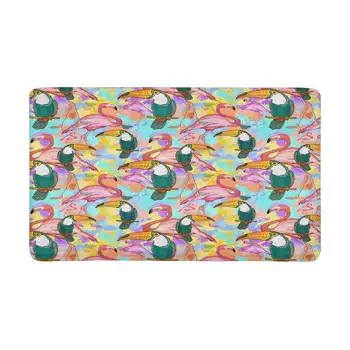 

Toucans and Flamingos Exotic Flal Indoor Entrance Doormat