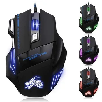 

2019 hot Promotional Mouse 7D gaming Computer Accessories Wired USB Mouse led light optical 2.4Ghz Gamer Usb Game Mice Mouse