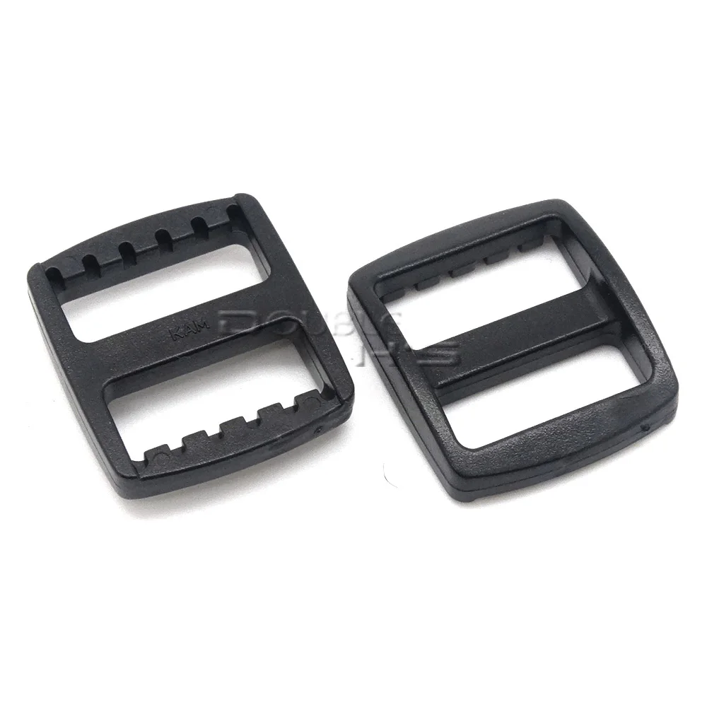 50pcs/lot 3/4" Plastic Slider Tri Glide Adjust Buckles Backpack Straps
