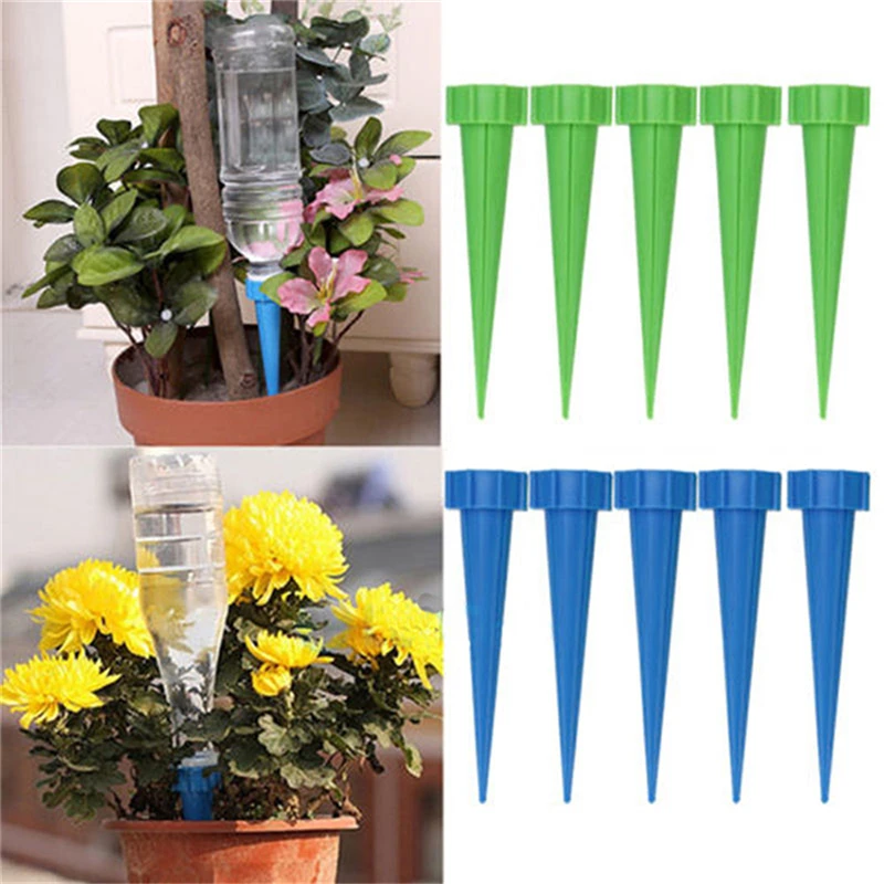 4Pcs/lot Automatic Garden Cone Watering Spike Plant Flower Waterers Bottle Irrigation Tips Tool Random Color 13.5*3cm