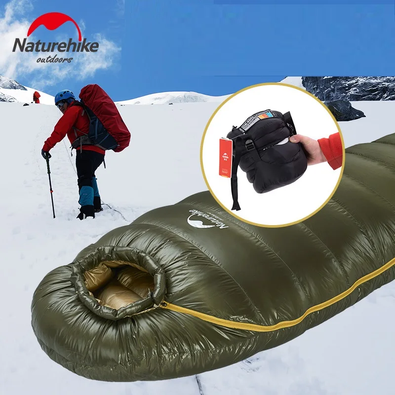 Спальный мешок Naturehike с утиным пухом туристический зимний спальный для взрослых