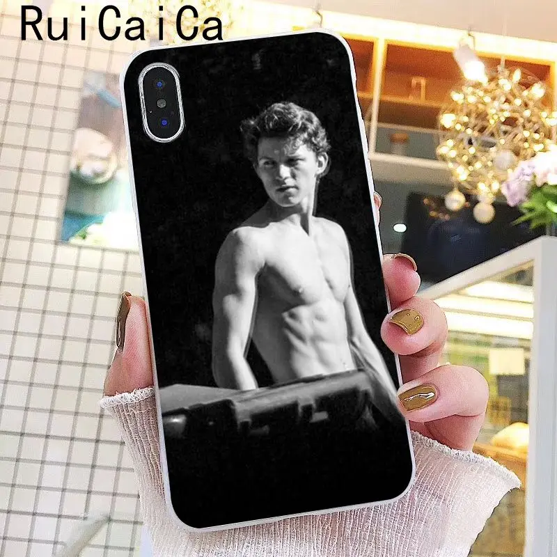 Ruicaica том Холланд Marvel Человек паук Мягкий чехол для телефона из ТПУ iPhone 5 5Sx 6 7plus 8