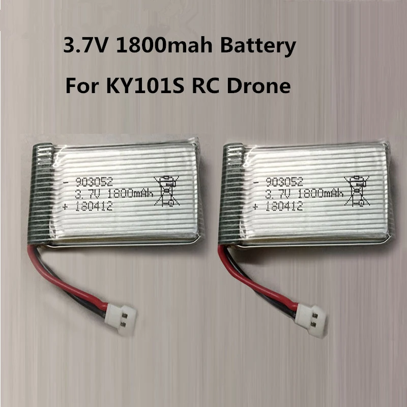 

Free shipping 2pcs or 3pcs Battery 3.7v 1800mah battery For KY101S Remote Control RC drone helicopter spare Parts Battery toys