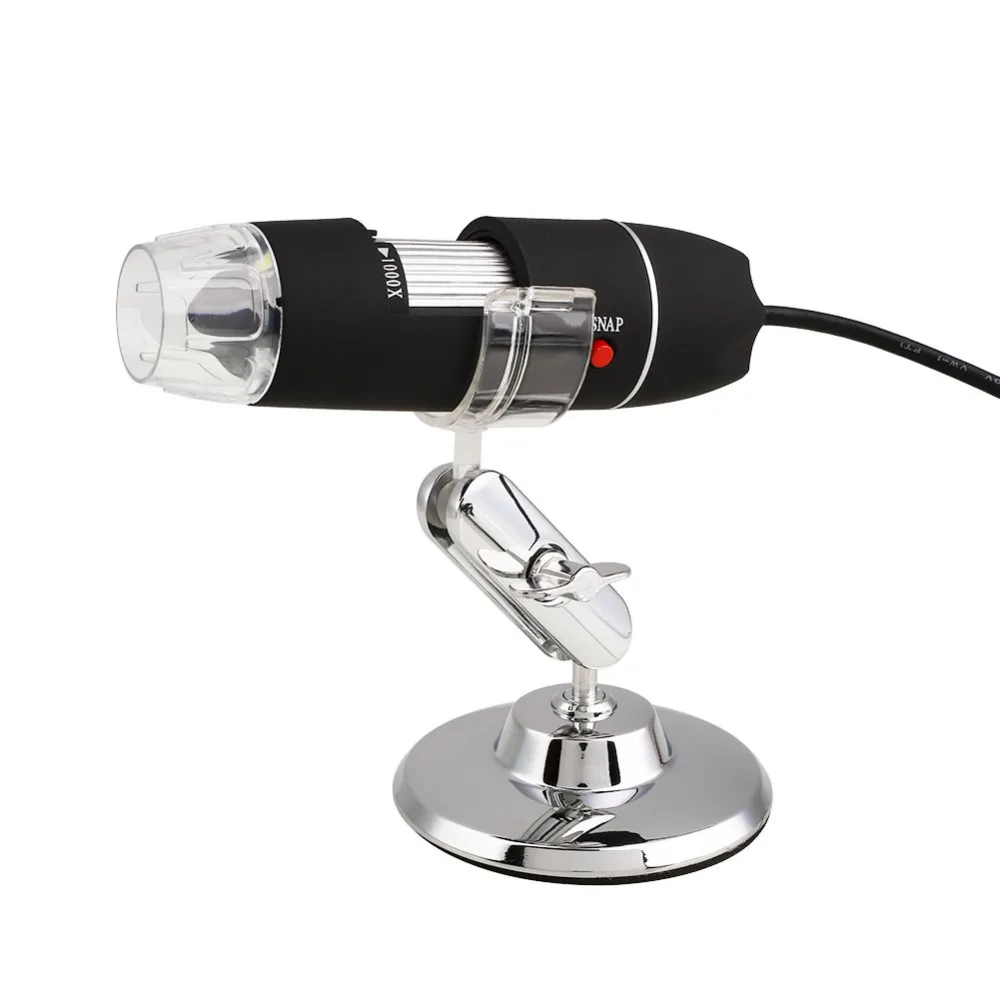 микроскоп Мега Пиксели 2MP 1000X8 светодиодный Цифровые микроскопы USB Powered эндоскопа