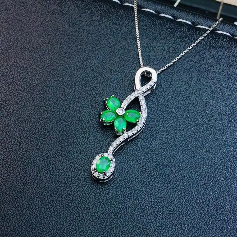  Pendentif en pierre naturelle verte émeraude collier pendentif en pierres précieuses naturelles S92