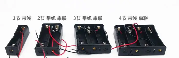 

Black Plastic 1x 2x 3x 4x 18650 Battery Storage Box Case 1 2 3 4 Slot Way DIY Batteries Clip Holder Container With Wire Lead Pin