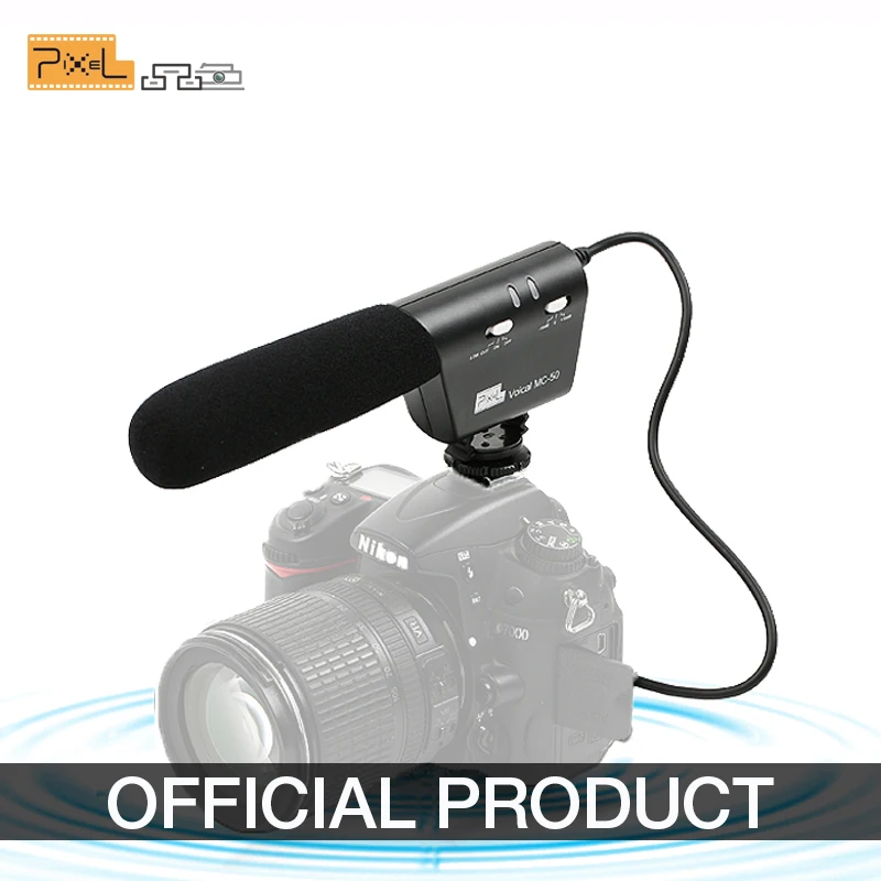 

PIXEL MC-50 Photography Recording Interview Conference on-Camera Microphone for Canon Nikon DSLR Camera VideoMicro Shotgun MIC