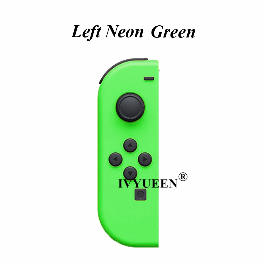 IVYUEEN, 8 цветов, сменный корпус, чехол для NX JoyCons, чехол для контроллера, зеленый, розовый, белый - Цвет: Left Green