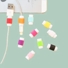 10 Pieces 1 Lot Cable Protector Wire Cover For iPhone Samsung Charger Line Protective Sleeve D2 Cartoon Cables Saver