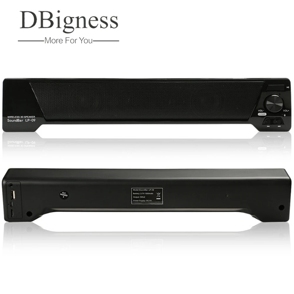 

Dbigness Bluetooth Speaker Wireless Soundbar HIFI Box Bluetooth Subwoofer Speaker Boombox Stereo Portable Hand free TV Speaker