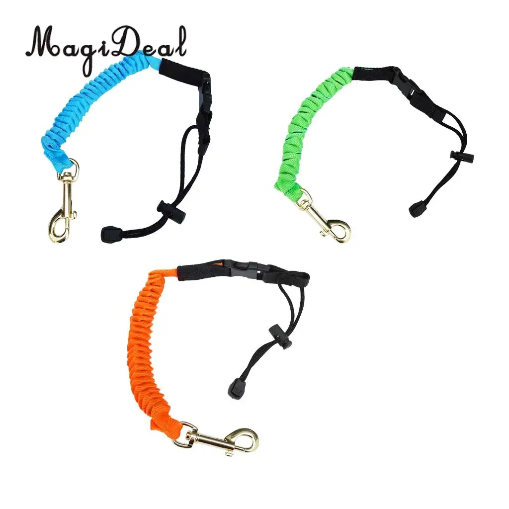 

MagiDeal Extendable Paddle Leash Fishing Rod Leash Safety Cord Tether Metal Hook For Kayak Canoe Boat