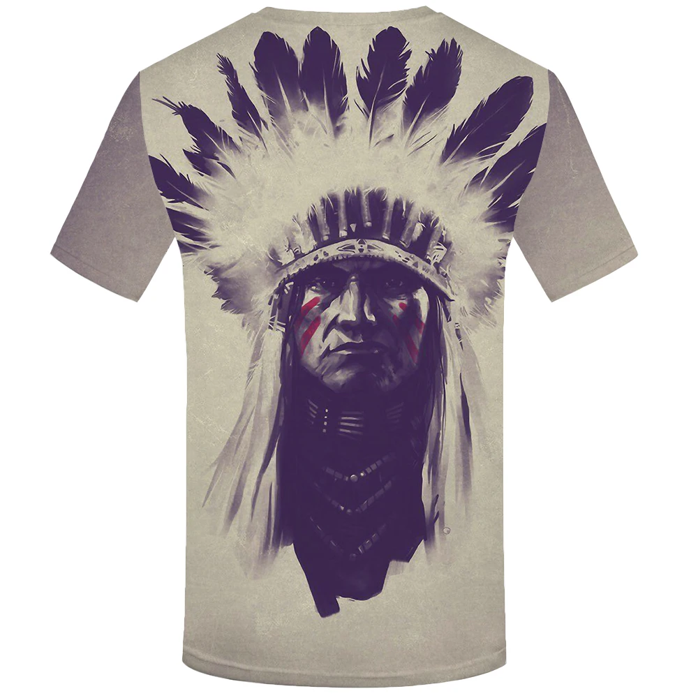 KYKU Indians Tshirt Men White Feather T Shirt Hip Hop Anime Clothes Character 3d Print T-shirt Punk Rock Mens Clothing Summer KYKU Indians Tshirt Men White Feather T Shirt Hip Hop Anime Clothes Character 3d Print T-shirt Punk Rock Mens Clothing Summer