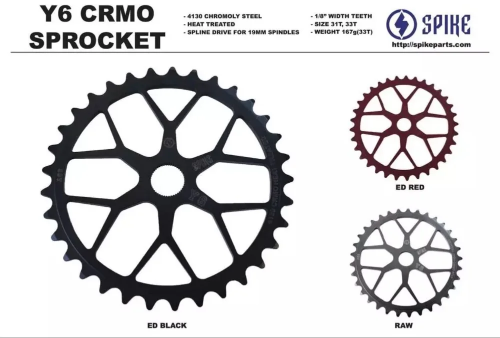 BB17 шип bmx FGFS Звездочка 28T Термообработанная 19 мм 48 сплайнов crmo Сделано в Тайване