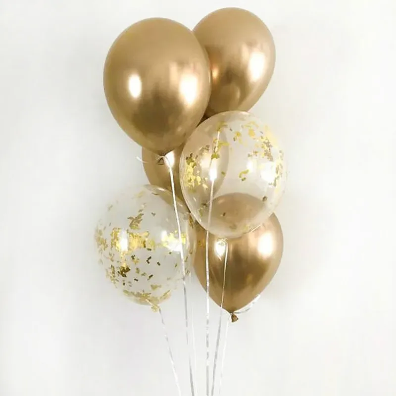 

10Pcs 12" Metal Confetti Balloons Clear Ballons Wedding Party Decoration Kid Children Birthday Party Supplies Air Ballon Toys