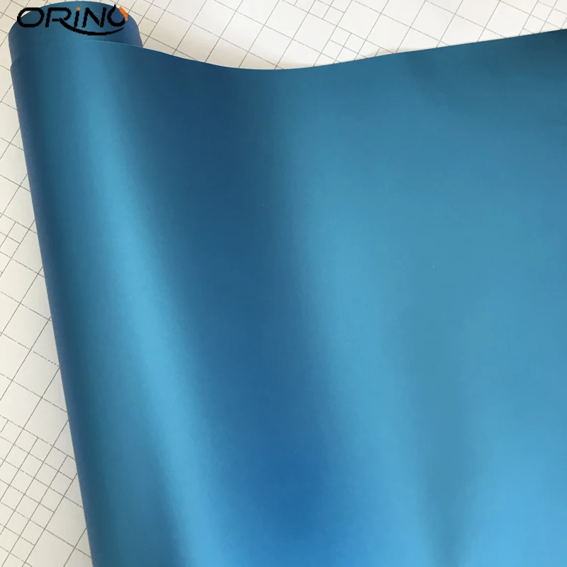 Ligth Blue Metallic Chrome Vinyl Film-1