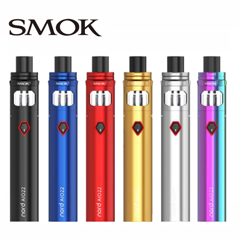 Smok Nord AIO 22 комплект 2000 мАч батарея 3 5 мл бак с Mesh 0.6ohm и обычной 1.4ohm катушки