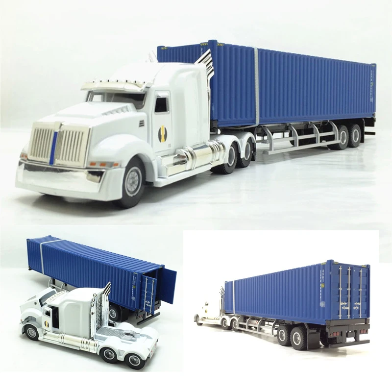 

American Shipping Container Truck 1/43 New Special Price Die-casting Metal Desktop Display Collection Model Toys For Children