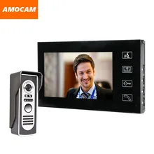 7″ Touch Monitor Video door phone Intercom Doorbell System Aluminium alloy night vision camera visual intercom video interphone