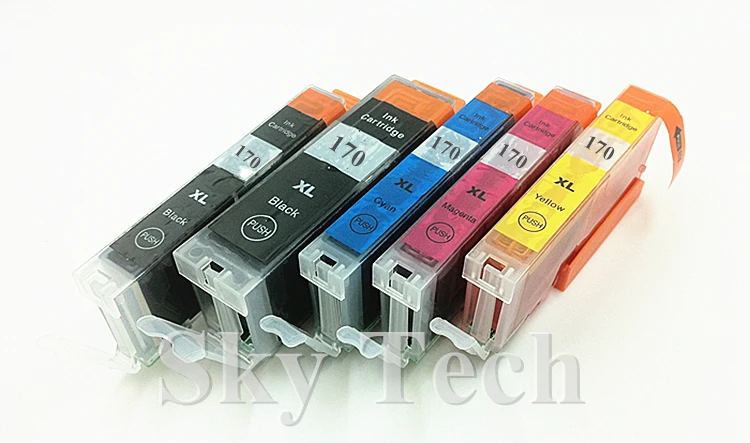 

5PK совместимые чернильные картриджи, подходят для PGI170XL CLI171XL, подходит для Canon PIXMA MG5710 MG6810 MG7710 и т. д.