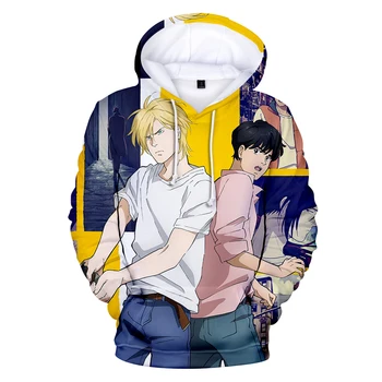 

NEW 3D BANANA FISH Anime Printed fashion Hoodies Men Women Hip Hop Funny Streetwear Hoodies Sweatshirt Couples Clothes