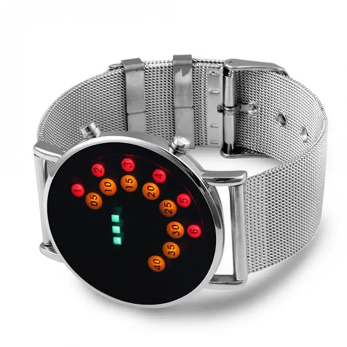 Новый рулон ball аналоговый Дисплей Для мужчин женщина Часы изысканный вдохновил светодиодные часы Нержавеющая сталь спортивные Наручные