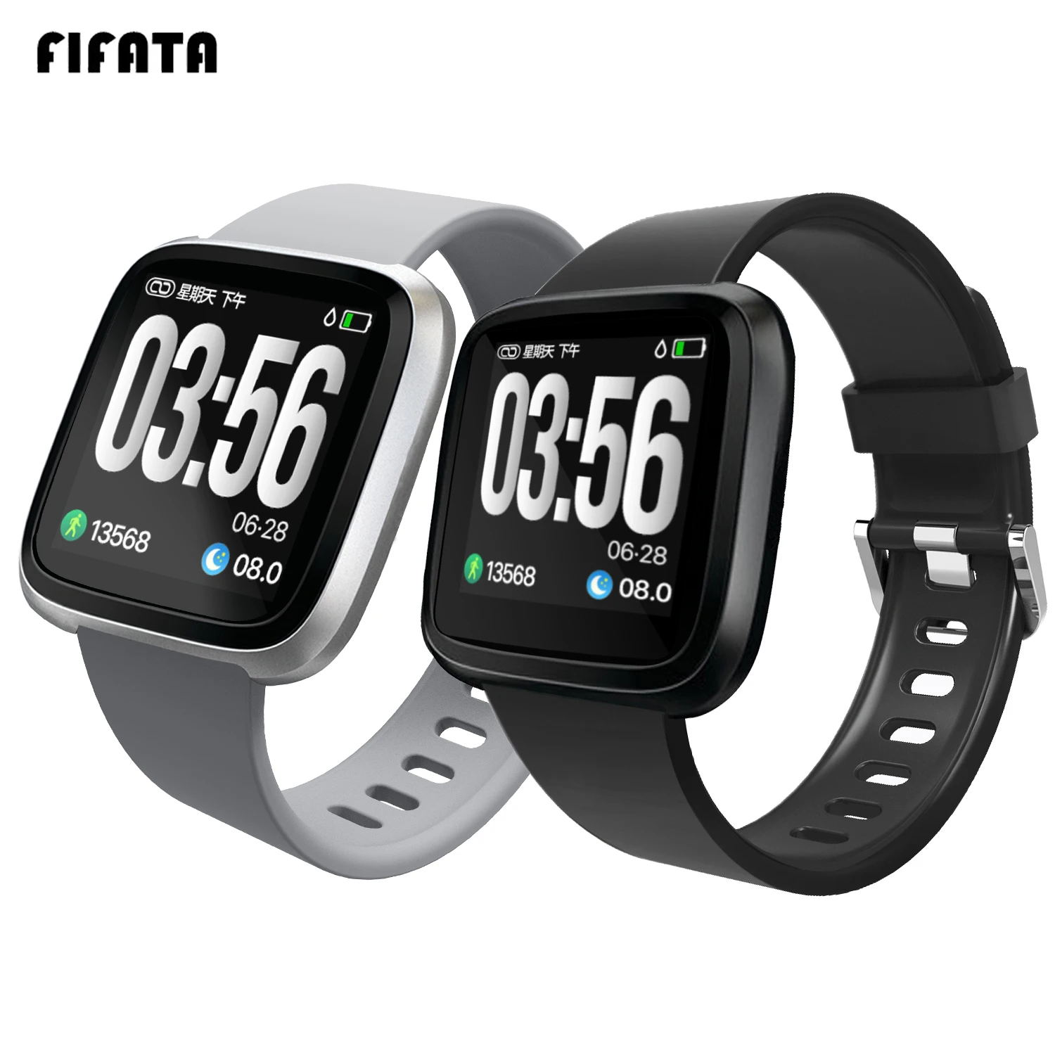 

FIFATA H108 Smart Watch IP67 Waterproof Fitness Tracker Heart Rate Blood Pressure Monitor Women Men Smartwatch For Android IOS
