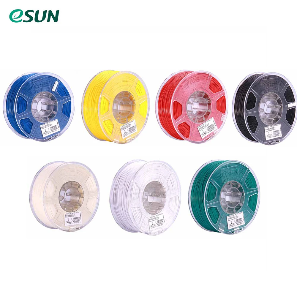 

eSUN ABS 3D Printer Filament Dimensional Accuracy +/- 0.05mm Consumables 1kg Spool 1.75 mm Material Refills Blue Red Green White