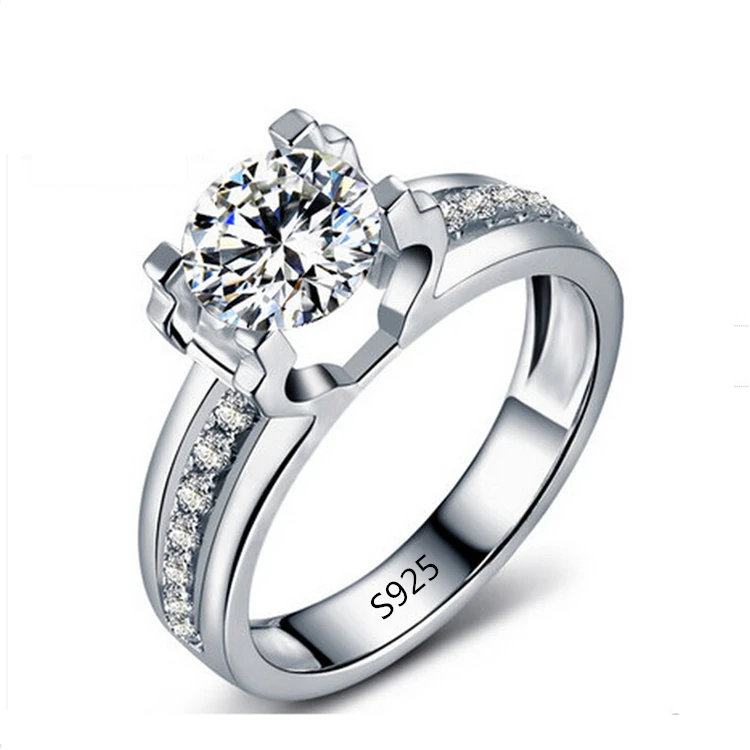 Factory wholesale Silver color Rings jewellery for women cheap wedding