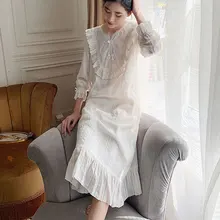 Mujeres embarazadas Elegante ropa de dormir romántico Vintage señoras Sexy vestido de encaje para el hogar cómodo camisón largo Sleepshirts