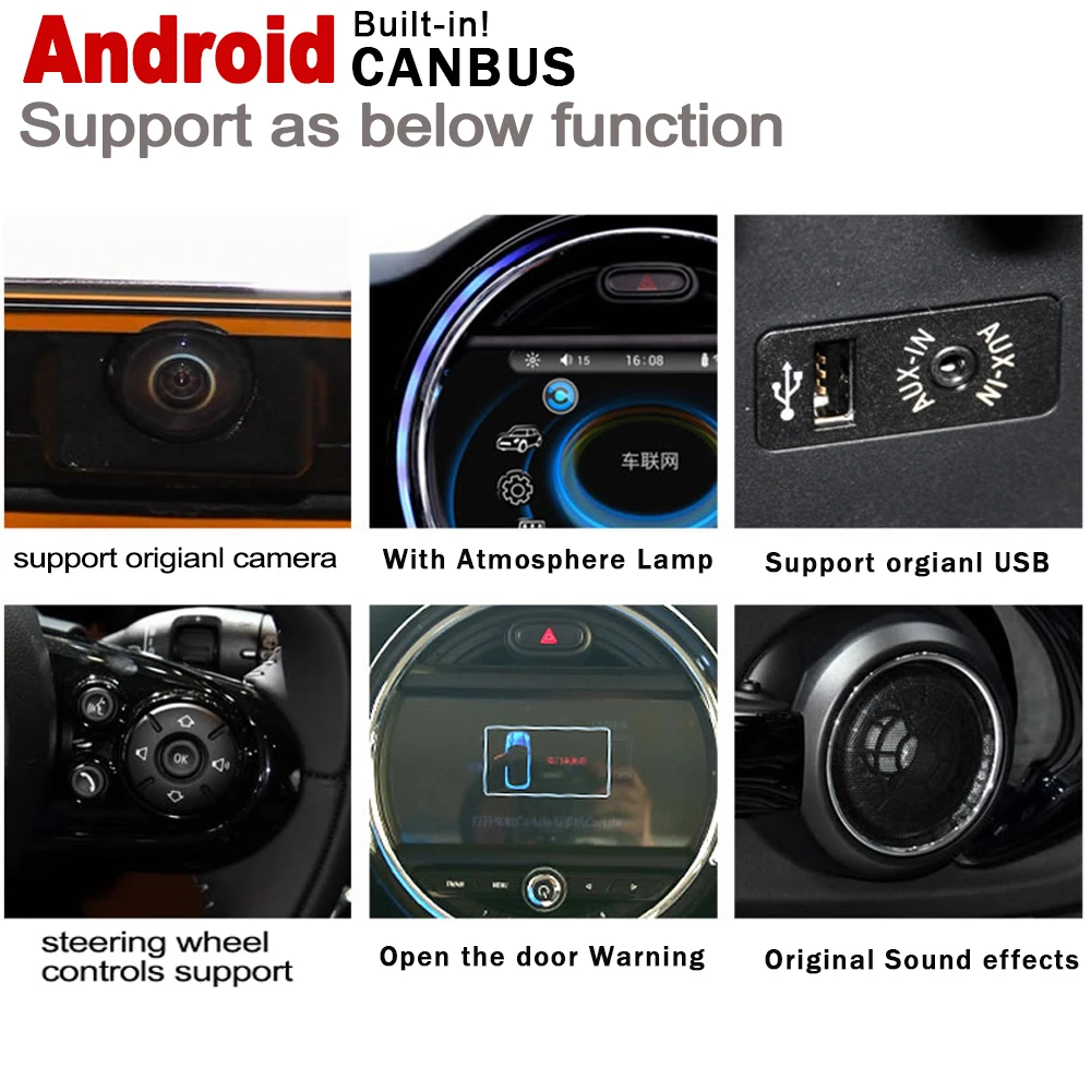 2 Din Автомобильный мультимедийный плеер Android авто радио для Mini One Cooper S Hatch~ DVD gps автомобильный радиоприёмник Стерео gps навигация