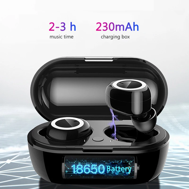 TWS беспроводные Bluetooth наушники водонепроницаемые спортивные наушники 5,0 с зарядным устройством сенсорные наушники со встроенным микрофоном наушники