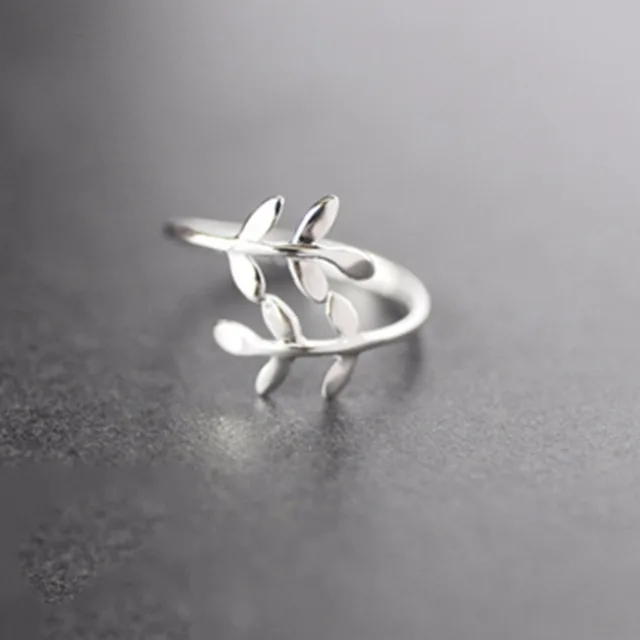 Charms Olive Tree Branch Leaves Open Rings for Women Girl Wedding Rings Adjustab Charms Olive Tree Branch Leaves Open Rings for Women Girl Wedding Rings Adjustab