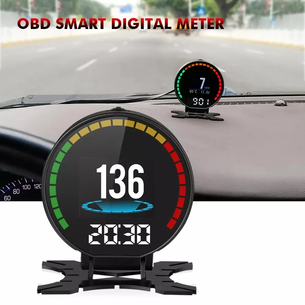 Новейший автомобильный головной дисплей комбинированный OBD& gps HUD Overspeed Предупреждение система проектор для ветрового стекла авто электронный напряжение сигнализации