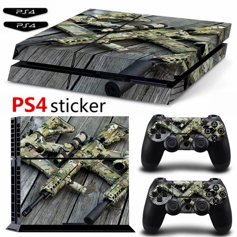 

Camouflage Gun Ps4 Sticker Vinyl Cover Decal PS4 Skin for PS4 Console and 2 Controllers