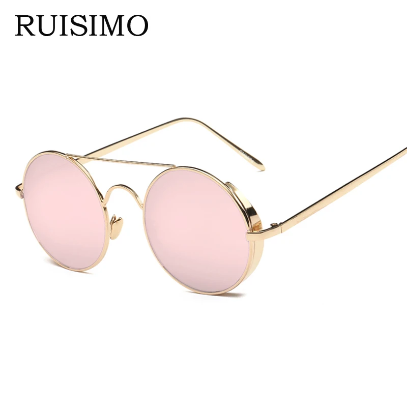 

Steampunk Round Sunglasses Women steam punk circle men female brand Metal Mirror Lenses Sun Glasses For women Male retro de sol