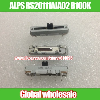 

3pcs ALPS RS20111AJA02 35mm straight sliding potentiometer B100K / single linkage fader handle length 5MM 100KB