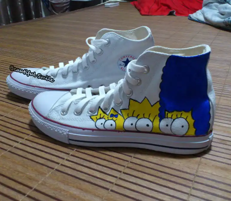 the simpsons custom shoes