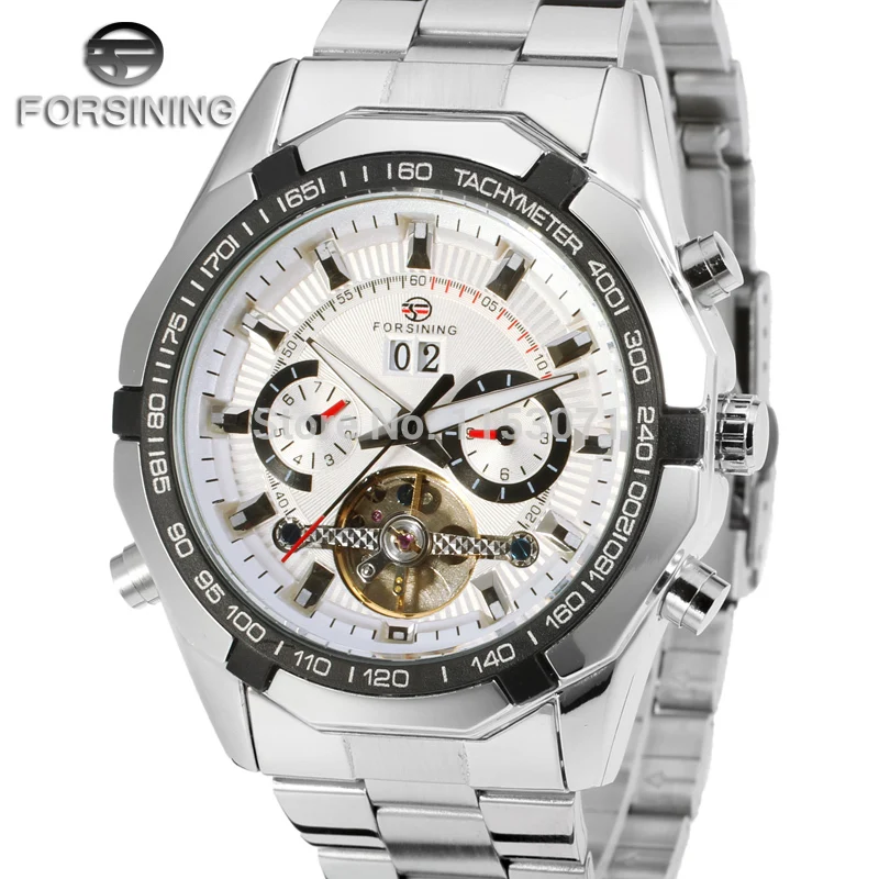 

FSG340M4T2 Forsining new automatic dress wrist watch with stainless steel bracelet for free shipping with original gift box