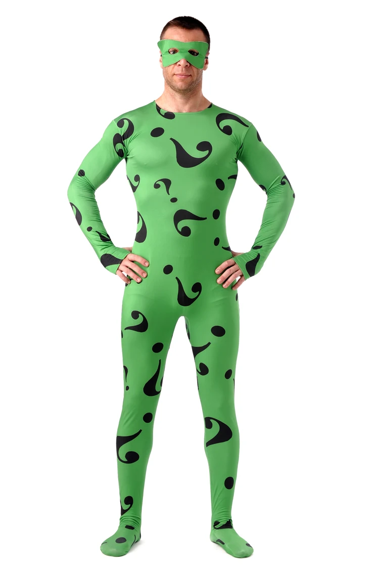(PHC111) Custom Made Green Men's Lycra Full Body Zentai Suit Halloween