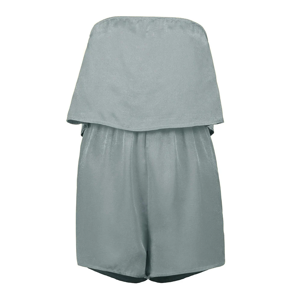 3 цвета женские шорты женские боди Женский Пляжный комбинезон одежда без бретелек с открытыми плечами Комбинезоны Мода