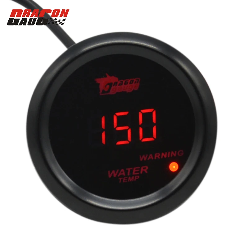 Dragon Gauge 2 inch(52mm ) Auto Car Moter Red Led Backlight Digital