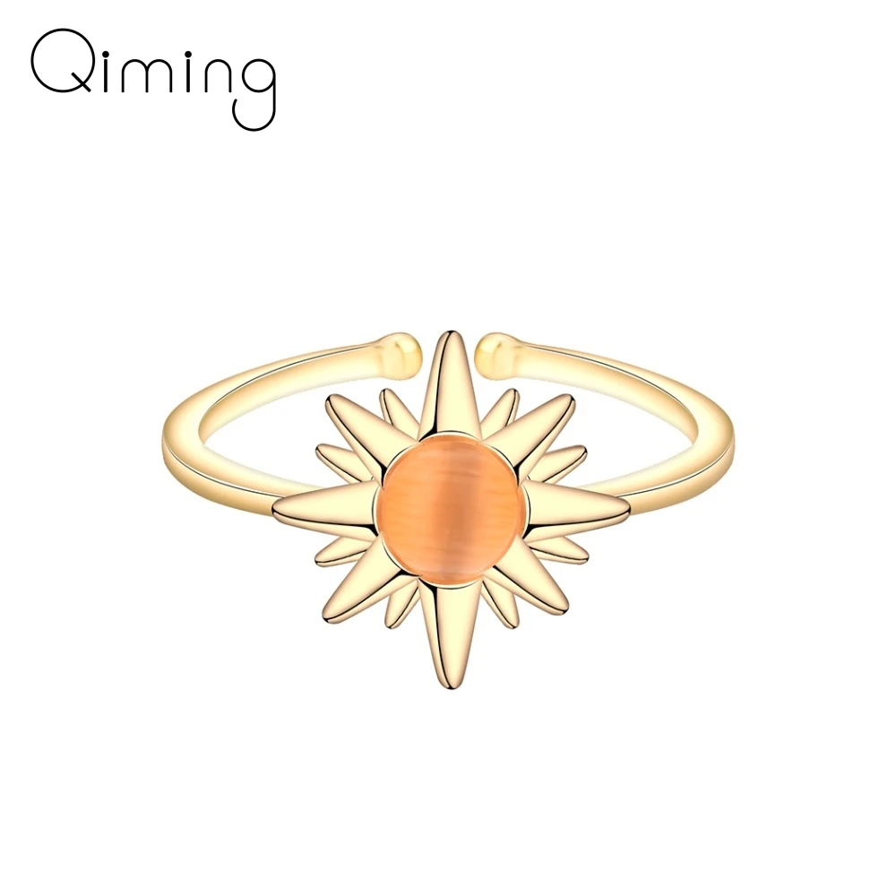 

Gold Silver Sun Flower Daisy Open Finger Ring for Women Girls Birthday Gift Party Wedding Rings Jewelry