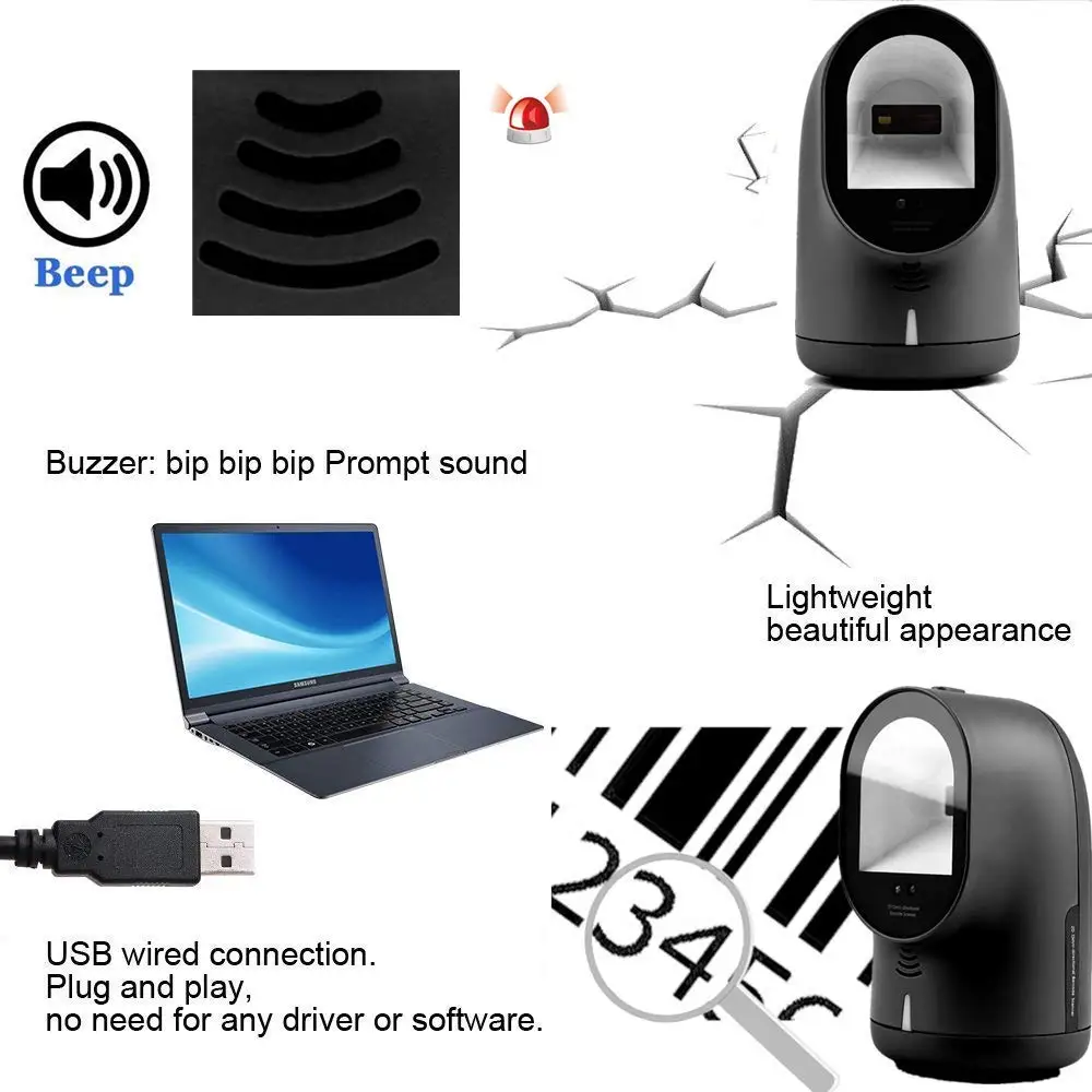 ISSYZONEPOS 2D الباركود ماسحة ل احادي قارئ سوبر ماركت التجزئة مخزن المحمول الدفع المسح التلقائي شاشة الكمبيوتر