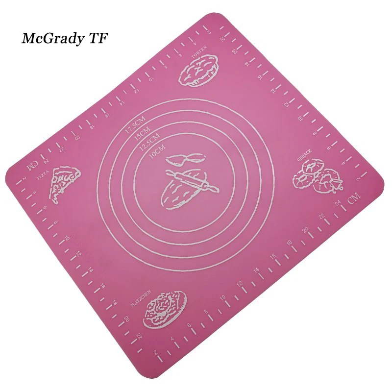 Mac 29x26cm Randomly Silicone Cake Dough Pastry Fondant Rolling Cutting Mat Baking Pad Pastry Boards Cookie Decorating Tools