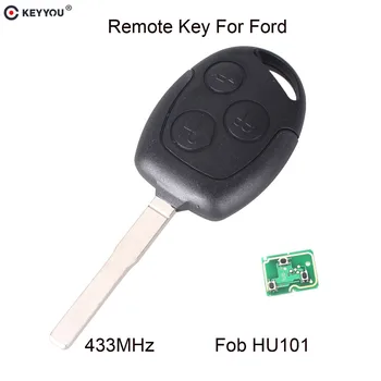 Chiave Telecomando per FORD Focus Fiesta Mondeo C MAX Fusion Transit KA Keyless Entry Fob 3 Tasti 433MHz