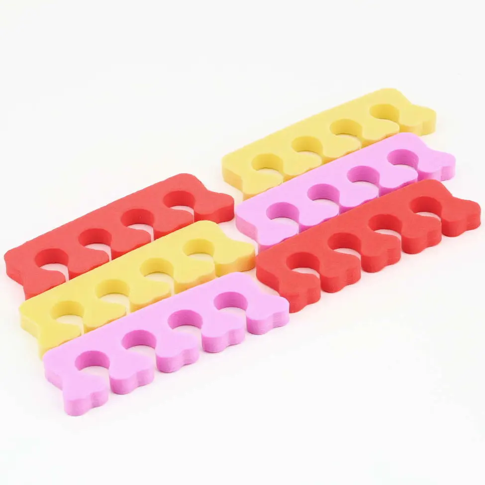 

10 Pcs Mix Colors Nail Tools Sponge Device Finger Points The Toes Cotton Toe Separator Candy Finger Splitter Toe