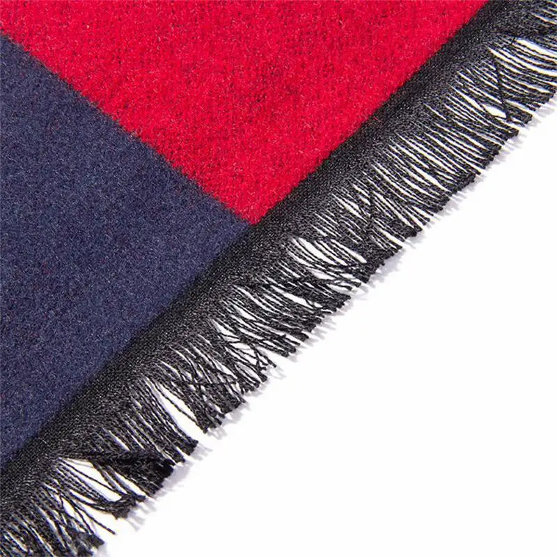 Пионерский лагерь зимний теплый шарф для мужчин с подарочной коробкой модные синие красные Лоскутные шарфы мужской качественный мягкий AWJ801467