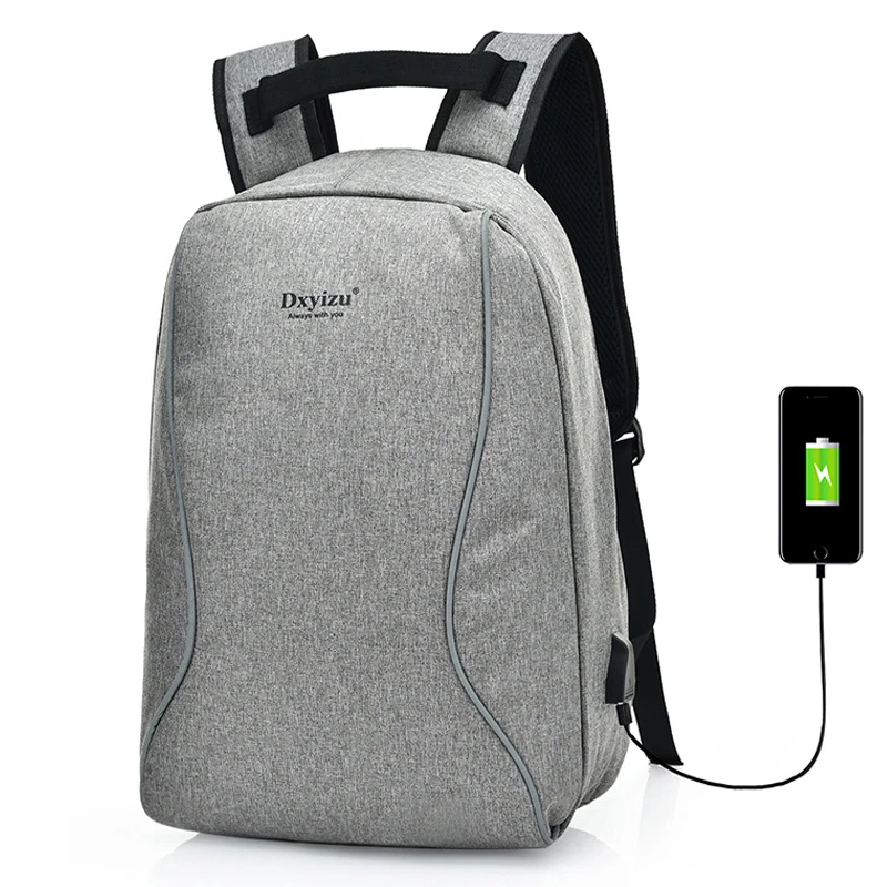 

Multifunctional Nylon Backpack USB Charging Female Duffel backpacks Teenage Notebook School Bags Man Travel Solid Mochila XA44WC