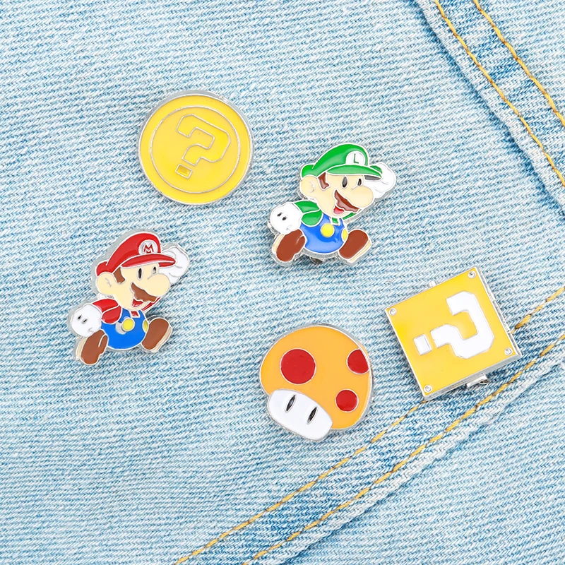 

Mario Kart Figure Enamel Pin Comics Video Game Boo Ghost Lapel PinBadge Button Pin Denim PU Coat Punk Brooch Mario Game Jewelry