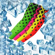 Ice silk spandex Breathable UV Protection Running Arm Sleeves Fitness Basketball Elbow Pad Sport Cycling Outdoor Arm Warmers